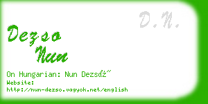 dezso nun business card